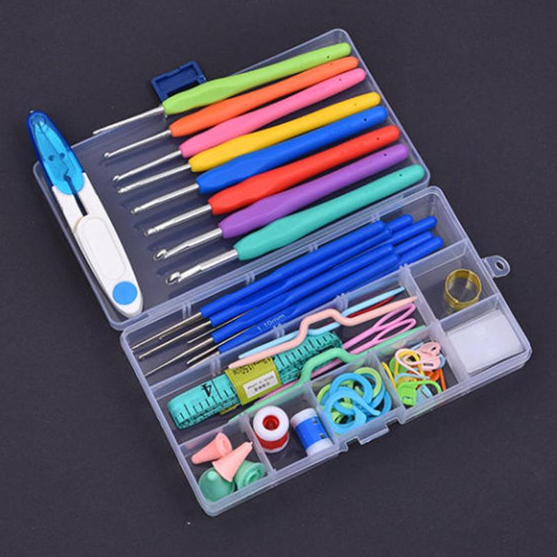 52 Piece Crochet Set Soft Grip Crochet Treatment Knitting Needle Kit Diy Hand Knitting Art Tools