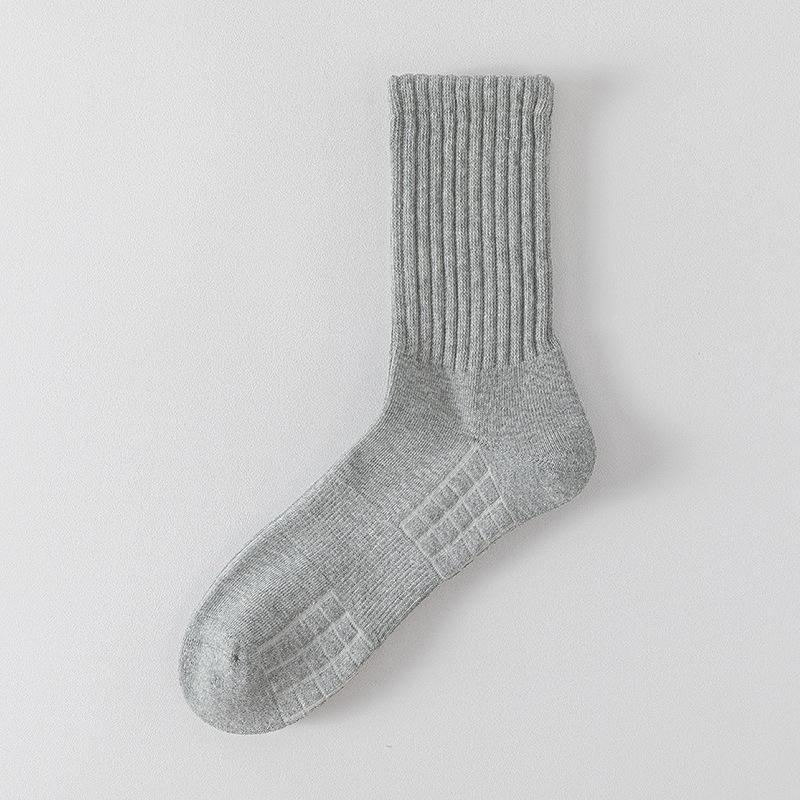 Men's Thin Socks, Autumn and Winter Sports, Running, Pure Cotton Towel Base Socks, Basketball Anti-odor, Badminton Long Socks, Cotton Socks