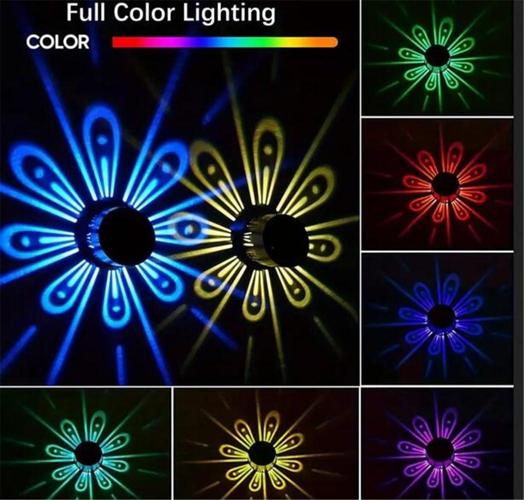 

2/4PCS Solar Shadow Wall Lights Waterproof Warm White/RGB Solar Projection Lights Outdoor Garden Lamp for Lawn Patio Fence Decor