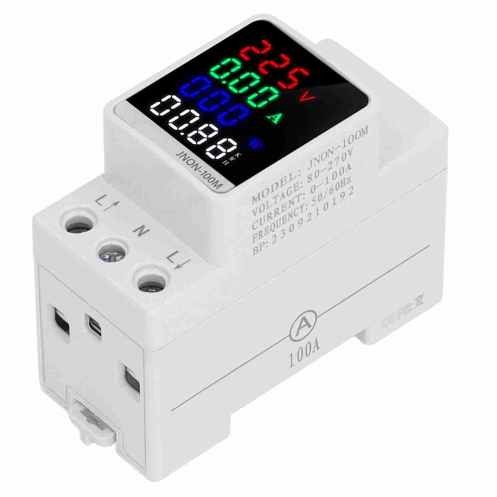 Hutschiene Energiezähler AC Digitalanzeige Strom Spannung Stromstärke Leistungsfaktor Grad Frequenz