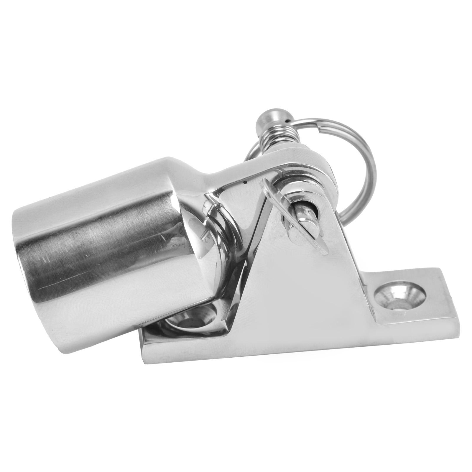 

Bimini Top Mounting Fittings 316 Stainless Steel Deck Hinge Pipe Eye End Cap Hardware 22mm