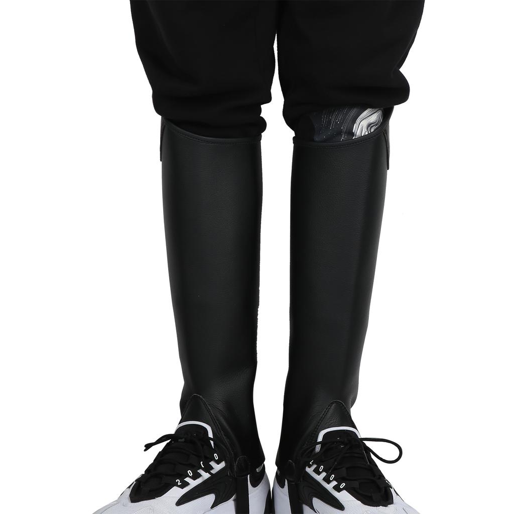 Super Fiber PU Leather Half Chap Horse Riding Body Protector Equipment for Adults L