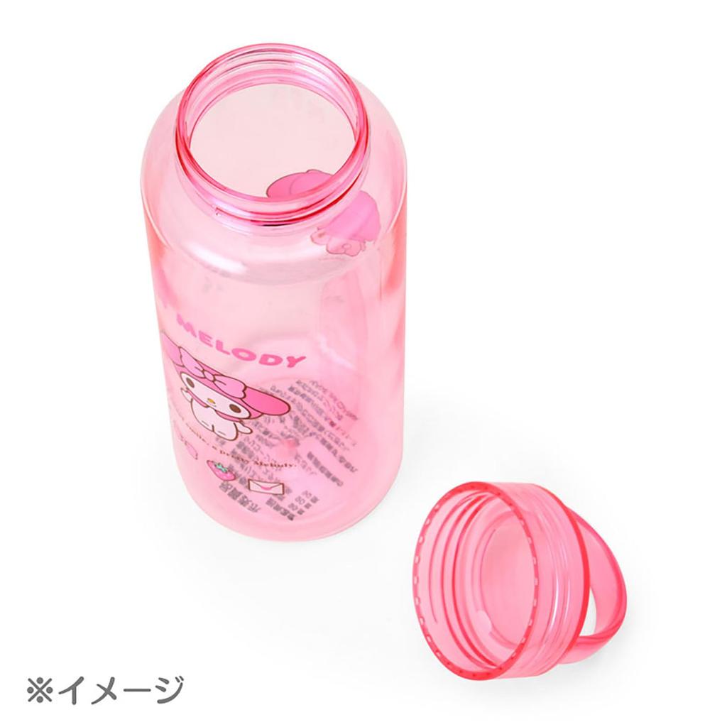 Sanrio Clear Bottle with Cinnamoroll Body and Saturated Polyester Silicone Direct Drinking Cold Water Product 065765 Handle, Design, Lid Resin,