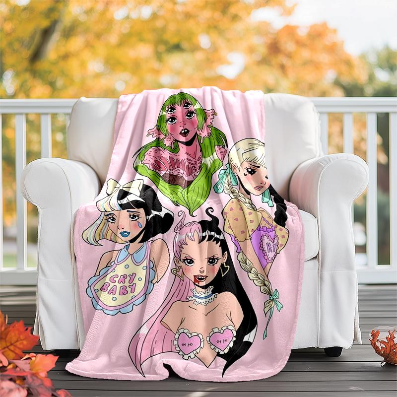 Melanie Martinez Flannel Blanket Soft All-Season Throw, Design for Camping, Car Travel, Hiking Sofa, Bed, Office Perfect Gift for Parties