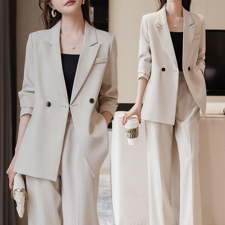Women's 2025 Formal & Casual Suit Set with Padded Jacket for Spring-Autumn