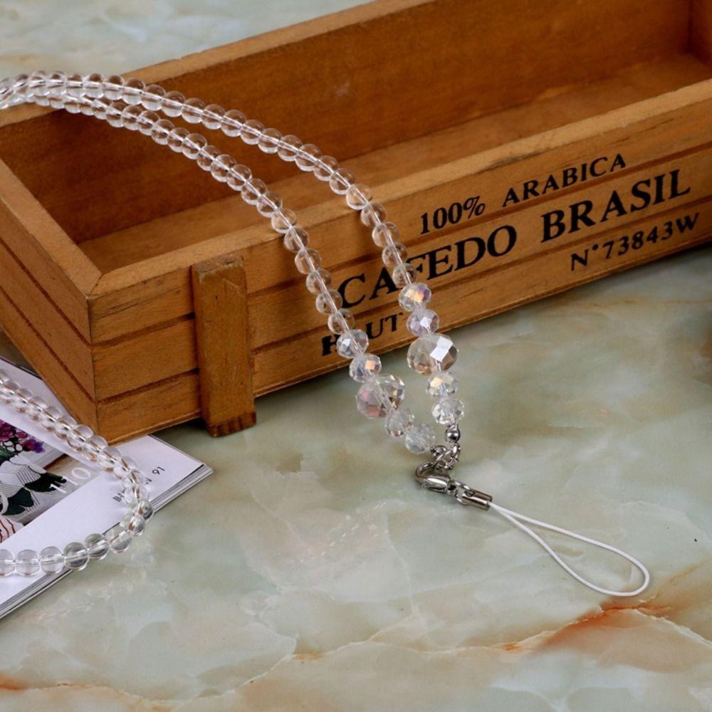 Chain Bling Glitter Sling Anti-Lost Rope Mobile Phone Chain Crystal Pearl  Phone Chain Mobile Strap