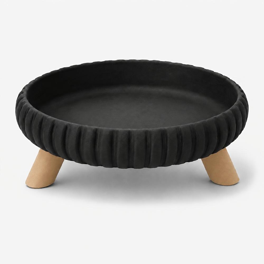 Artistic Three-Legged Storage Tray Round Sundries Storage Dish Catchall Tray Desktop Organizer