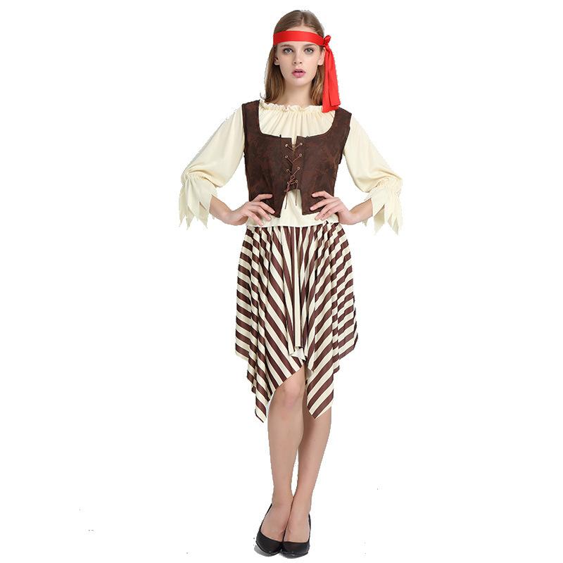 Cosplaycosplay Halloween Adult Dress Up Costume Show Costume Pirate Character Costume Adult Pirates of the Caribbean Costume