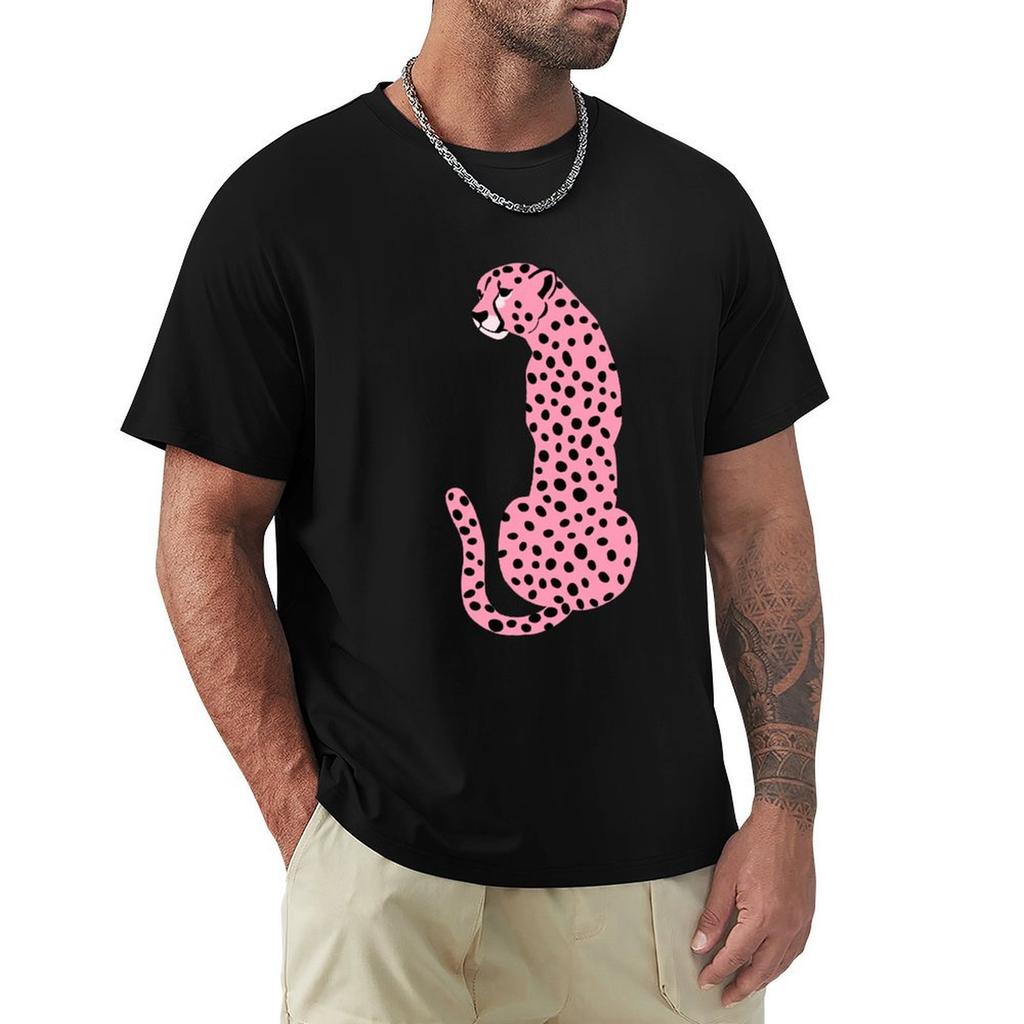 Pink Cheetahleopard Tshirt Soft Stretch Short Sleeve Top