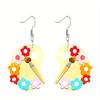 Drawing Board Paint Tray Acrylic Drop Earrings for Women Girls Y2K Colorful Light Bulb Stud Earrings Festival Valentine's Day Jewelry Christams Gifts