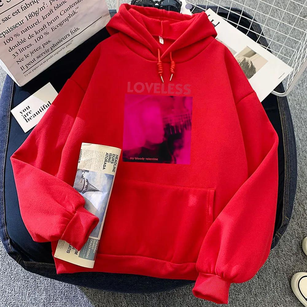 Loveless Song Printing Hoody My Bloody Valentine Rock Band Hoodies Moletom Graphic Streetwear Women Clothing