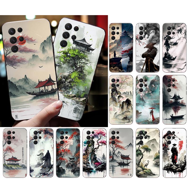 Japan Style Landscape Scaneary Phone Case For Samsung A35 A55 A54 A15 A25 A05s A05 A22 A24 A52 A33 A34 M34 M14 M54 M23