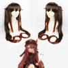 Brown Long Straight Cosplay Wig - 40" Heat-Resistant Synthetic Hair with Double Ponytails for Anime Conventions