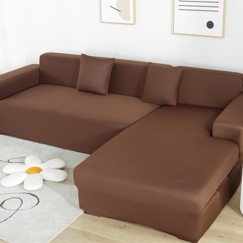 Universal Elastic Sofa Cover - Solid Color, Anti-Scratch, Four Seasons Protection for Chaise Lounge