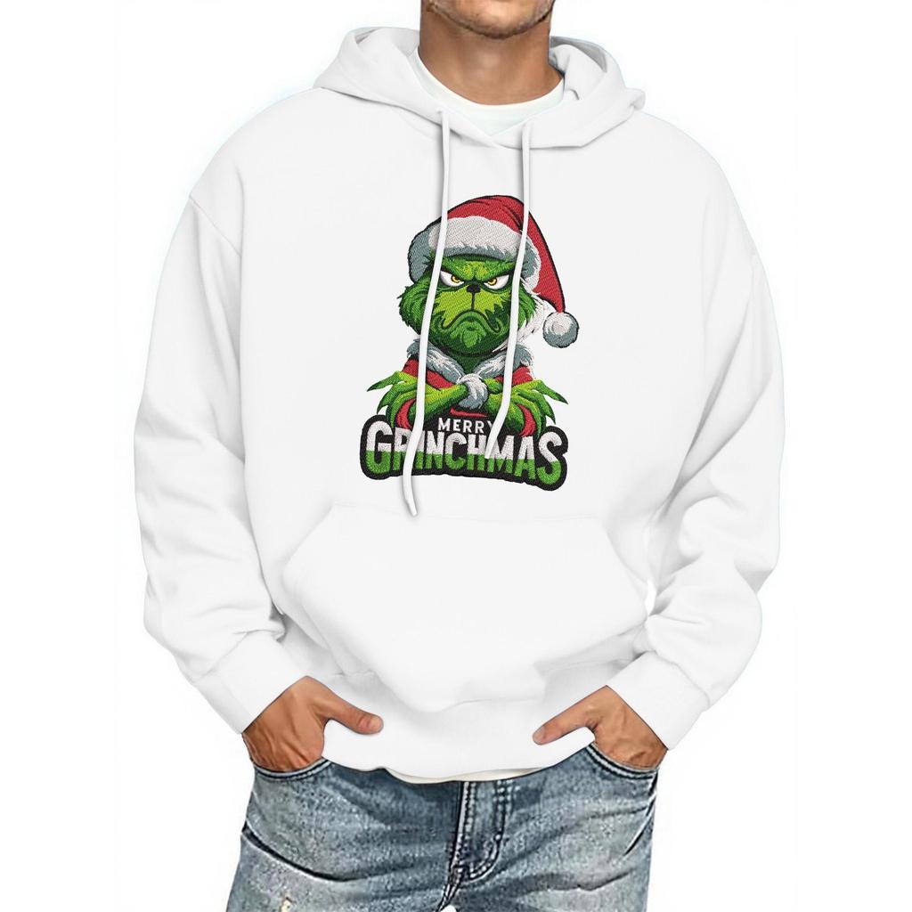 Men's Print Hooded Sweatshirt Long-Sleeve Casual Pullover Hoodie Hooded Sweatshirt