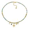 Handmade High-End Beaded Necklace: Versatile, No-Fade Natural Stone Design for Women