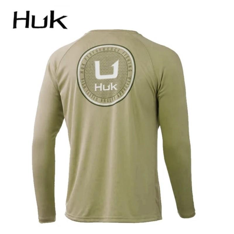 HUK Fishing Clothes Luya Long-sleeved Round-neck T-shirt Men's Sunscreen Quick-drying Breathable