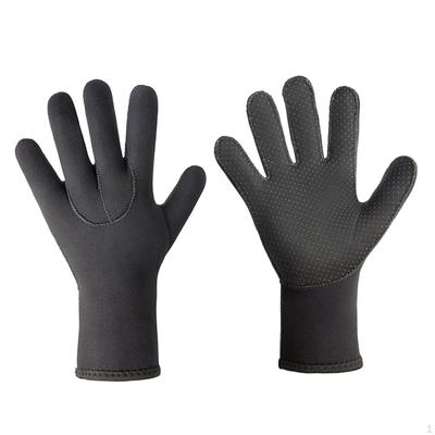 3mm Neoprene Diving Gloves, Five-Finger Non-Slip Swimming Hand Protection for Fishing,