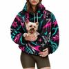 2026 Womens Halloween Print Oversized Hoodie Fall Winter Loose Fit Sweatshirt