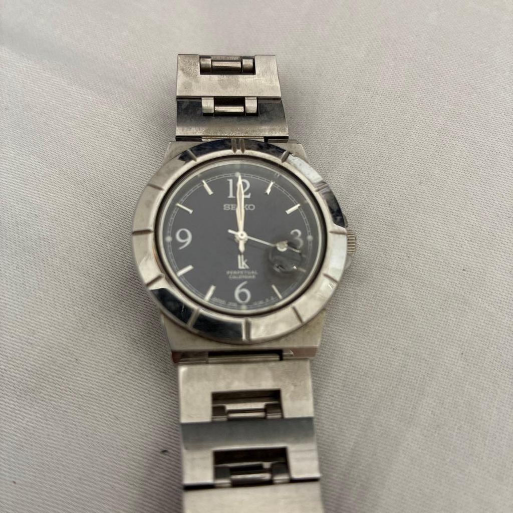 Used Seiko Lukia 4F32-0160 Perpetual Calendar Black Dial