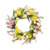 Easter Wreath Decorative Spring with Pastel Eggs Artificial Egg Wreaths for Summer Holiday