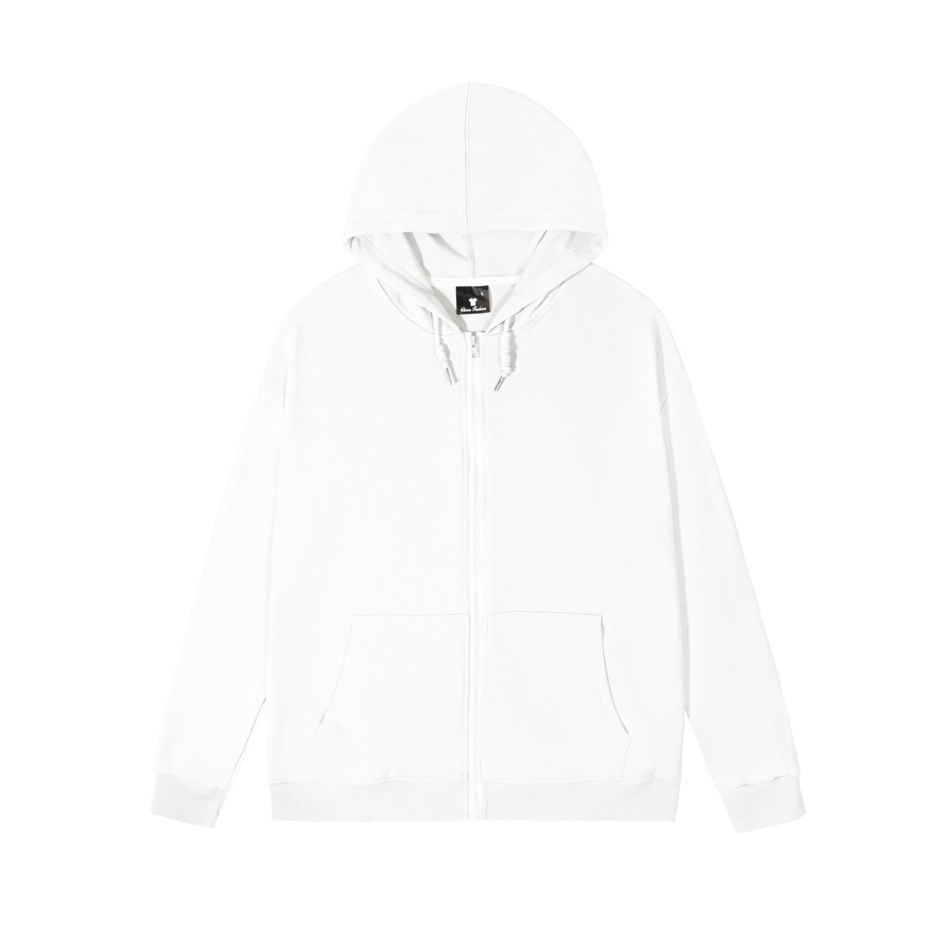 24 FW Hooded Cardigan: Fashionable Print, Loose Fit, Plus Size Youth Zipper Sweatshirt S