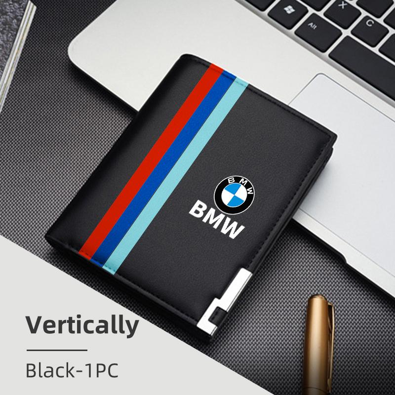 Leather Car Men's Wallet Card Clip Ticket Storage Bag For BMW E87 E70 E91 E30 G20 E92 E93 E60 E46 E90 G30 E53 X1
