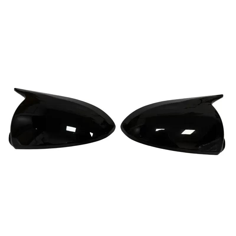 For Mercedes Benz Smart Fortwo W451 2008-2014 ABS Car Rearview Side Mirror Cover Wing Cap Exterior Door Trim Adhesive Sticker