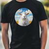 T-Shirt Herren Schaf Portrait Motiv Baumwolle Größe XS bis 5XL