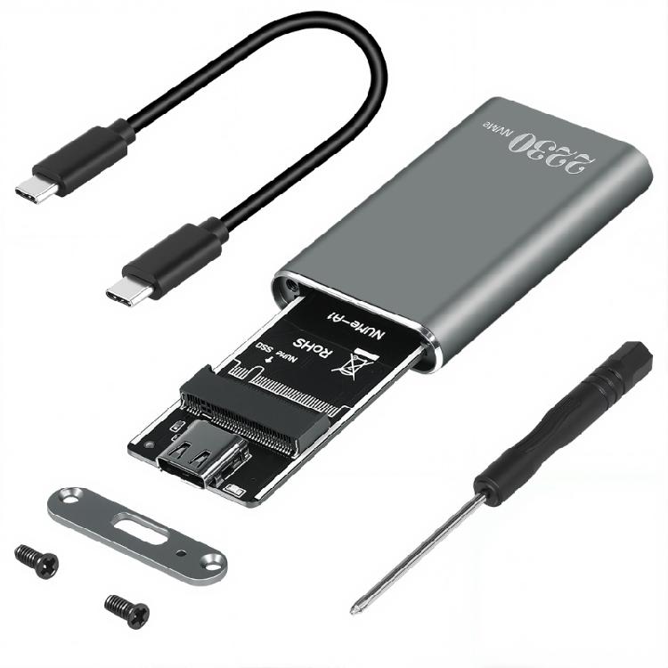 

Внешний корпус для жесткого диска 2230 M.2 NVMe с интерфейсами USB C 3.2 и конструкцией, не требующей инструментов 1