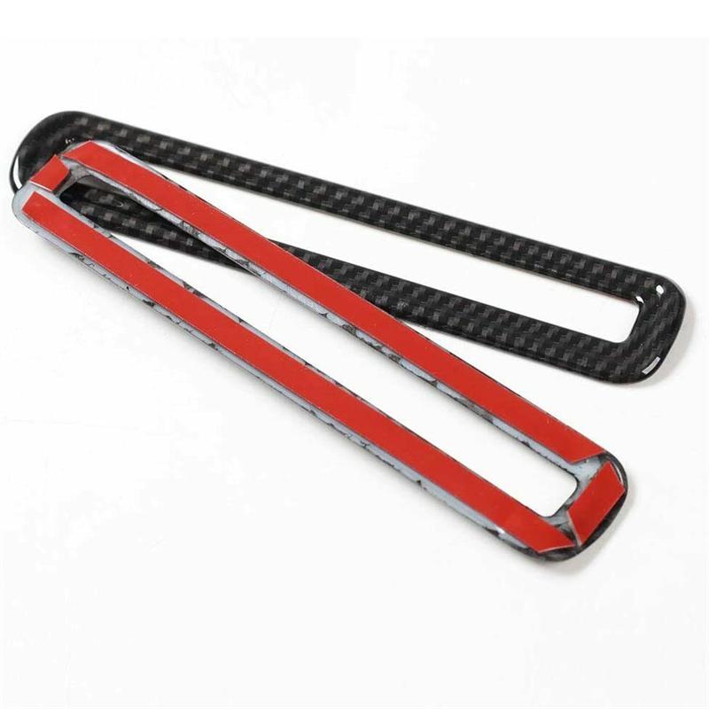 2Pcs Carbon Fiber Interior Door Air Condition Outlet Vent Cover Trim for Ford Mustang 2015+
