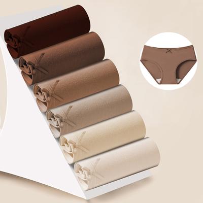 6 Teile/satz Baumwolle Frauen Höschen Atmungsaktive Unterwäsche Nette Mädchen Briefs Solide Panty Weiche Unterhose Sexy Low Taille Weibliche Dessous