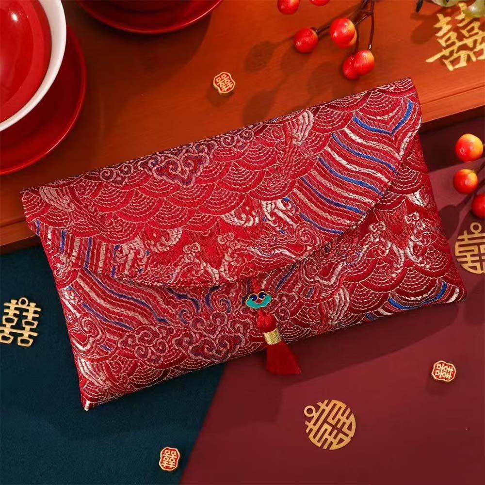 Cloth Wedding Money Pocket Chinese Style Red Packet HongBao New Year Red Envelope  Spring Festival