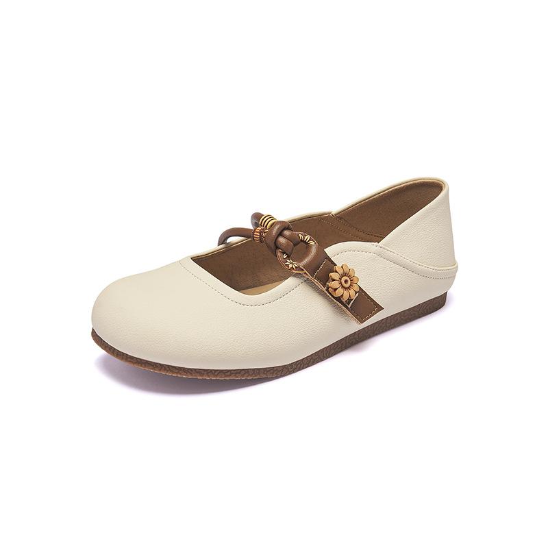 Augustine Mary Jane Shoes Women's 2025 New Autumn French Soft-soled Shallow-mouth Single Shoes, Two Sandals for One Pedal