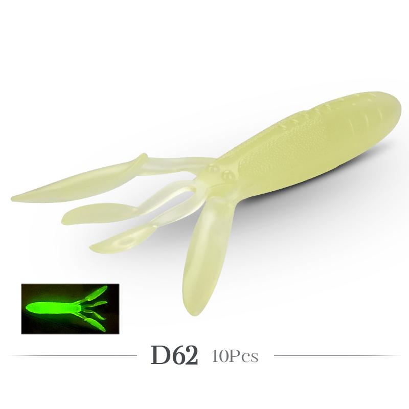 MEREDITH Soft Lure Glide Camaron 94mm 8.4g 10pcs Shrimp Antennae Double Legs Bass Pike JXSC05