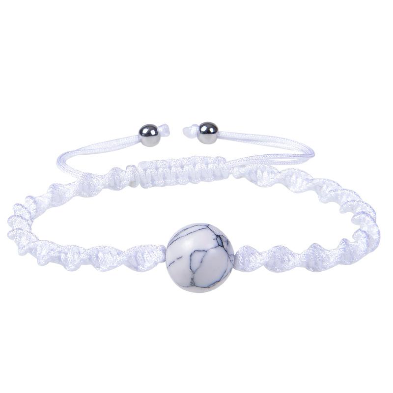 

JYL TS Bracelet Couple Square Beaded Strengthens Commitment & Shared Fortune white turquoise червоно-жовто-коричневий