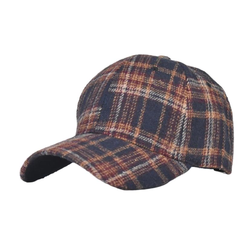 Herbst Winter Hut Herren Frühling Sommer Outdoor Sonnenschutz Visier Klassische Karierte Baseballkappe Hartschalen-Kappe Damenmütze Warme Schirmmütze