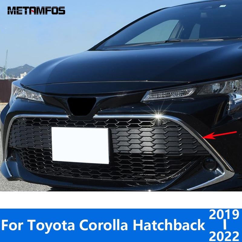For Toyota Corolla -  Hatchback Chrome Front Bumper Center Grille Grill Cover Molding Trim Accessories Car Styling