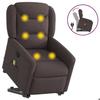 VidaXL Reclining Massage Armchair Dark Brown Fabric 3303209