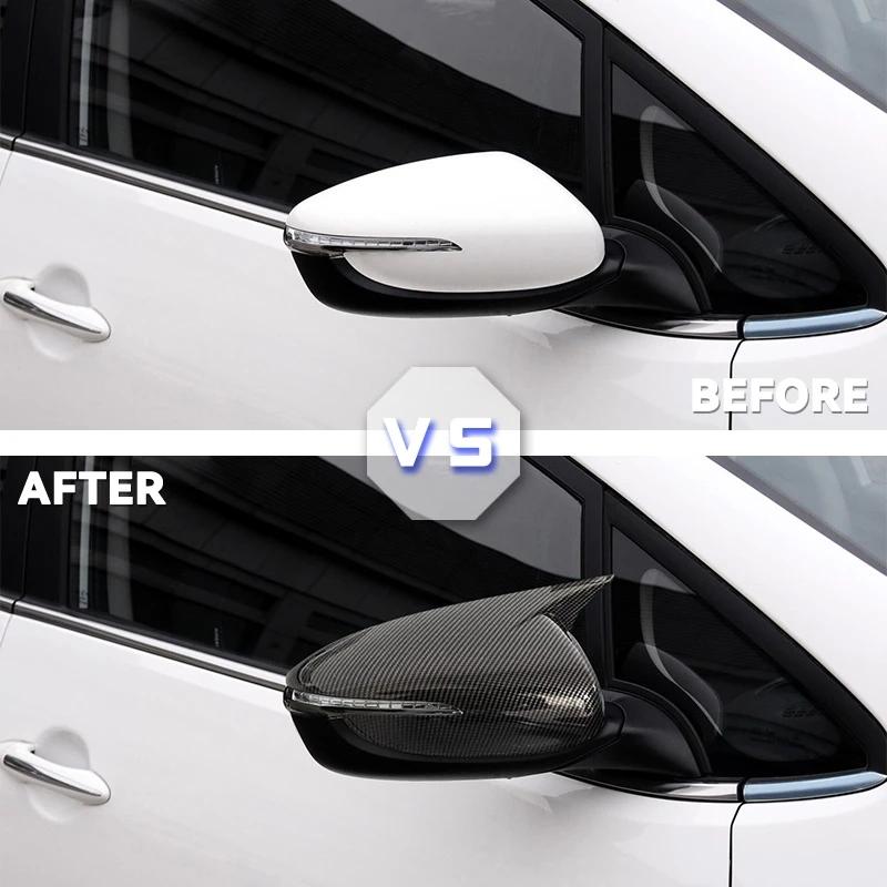 Für KIA K3 Cerato Forte Ceed 2 2013-2018 Auto Seitenspiegelabdeckung Flügelkappe Außentür Rückansicht Gehäuseverkleidung Kohlefaseraufkleber