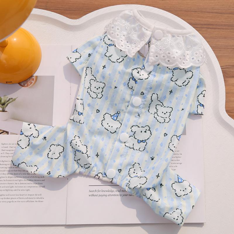 Cotton Bag Belly Pet Dog Cat Four-legged Anti-hair-loss Cute Style Air-conditioning Summer Going Bear Clothes