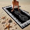 Telo da Mare Music Fusion Art, Microfibra Super Morbida, Regalo per Lei/Lui, Compleanno, per Piscina, Spiaggia, Viaggio, Decorazione Casa Regali per Fan