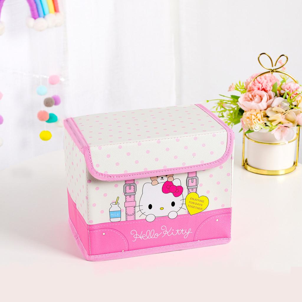 

Hello Kitty Kuromi Cinnamoroll Melody Pochacco Узор Складная Перекидная Коробка для Хранения для Офиса и Дома KT Strap