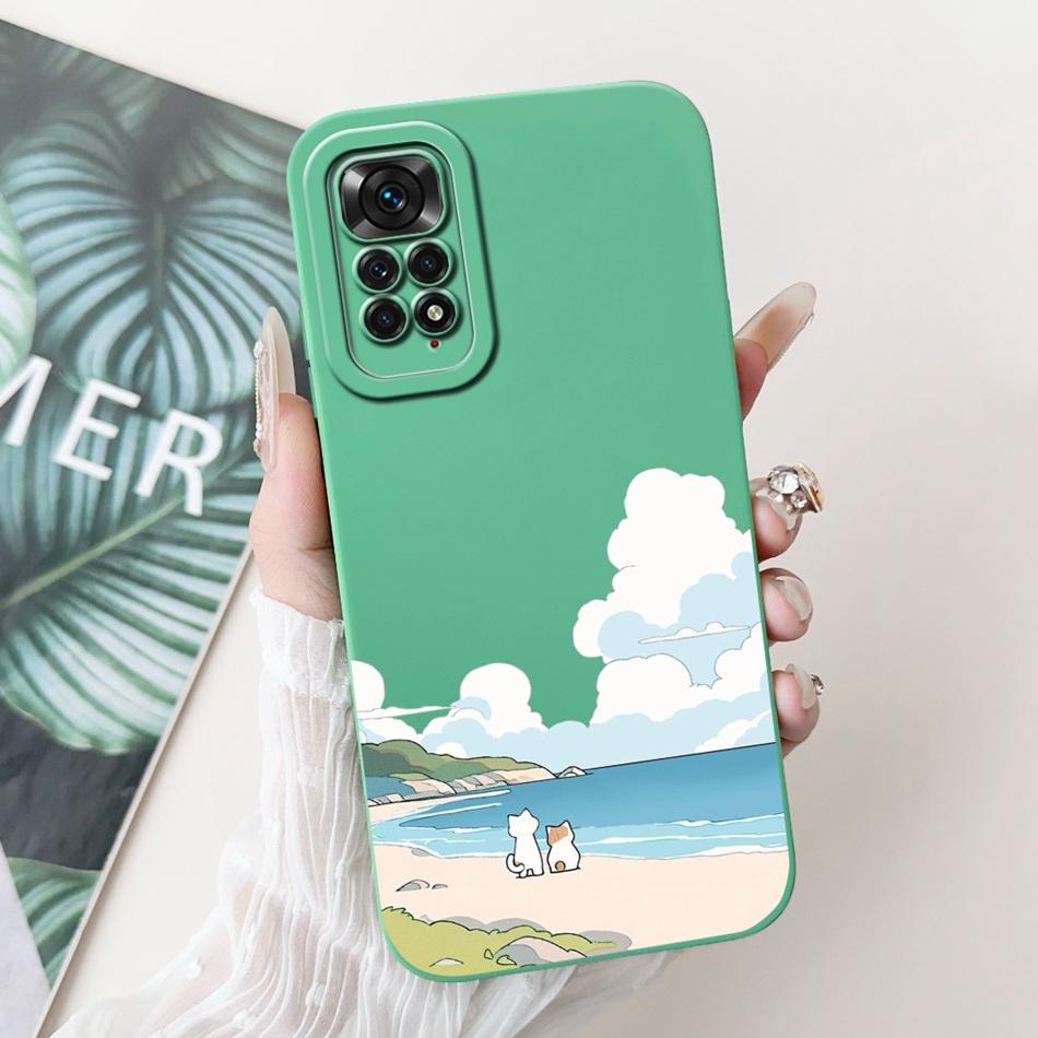 For Xiaomi Redmi Note 11 11s 4G Case Redmi Note 11 Pro 4G Global Cute Panda Rabbit Cartoon Soft Silicone Lens Protective Bumper