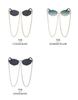 Korean Style Women's Round Frame Sunglasses with Fashion Chain