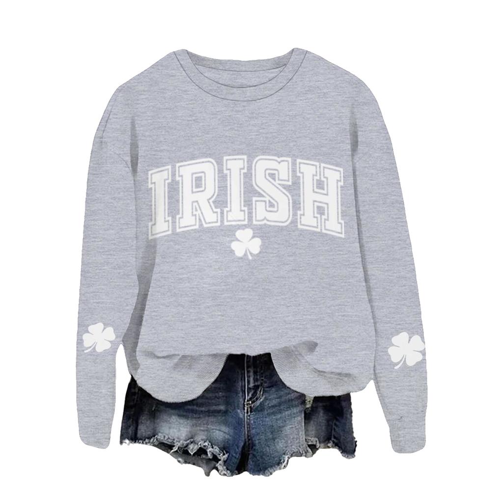 Ladies' Casual Women's Printed Round Neck Pullover Hoodie