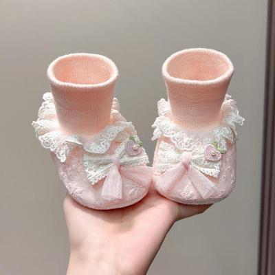 Winter-Style Babymädchenschuhe: Weiche, mit Samt gefütterte, rutschfeste Baumwollschuhe für Neugeborene (0-6 Monate)