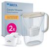 Jarra filtrante BRITA - Style Essential Sable - Capacidade 2,4L, sendo 1,4L de água filtrada - 2 filtros Maxtra Pro Expert anti-calcário