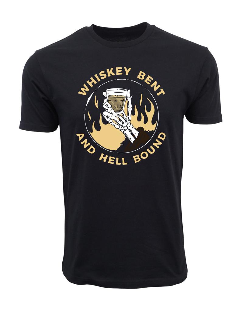 WHISKEY BENT AND HELL BOUND GRAPHIC T SHIRT