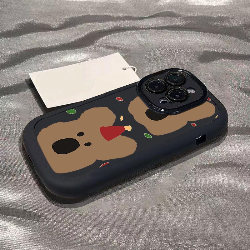 Cute Persimmon Bear Suitable for 16 Apple 15 Mobile Phone Case IPhone 14 Promax Creative Niche 13mini